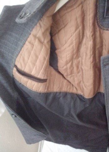 Yakalı  KALIN UZUN Kaban Erkek - Görsel 4