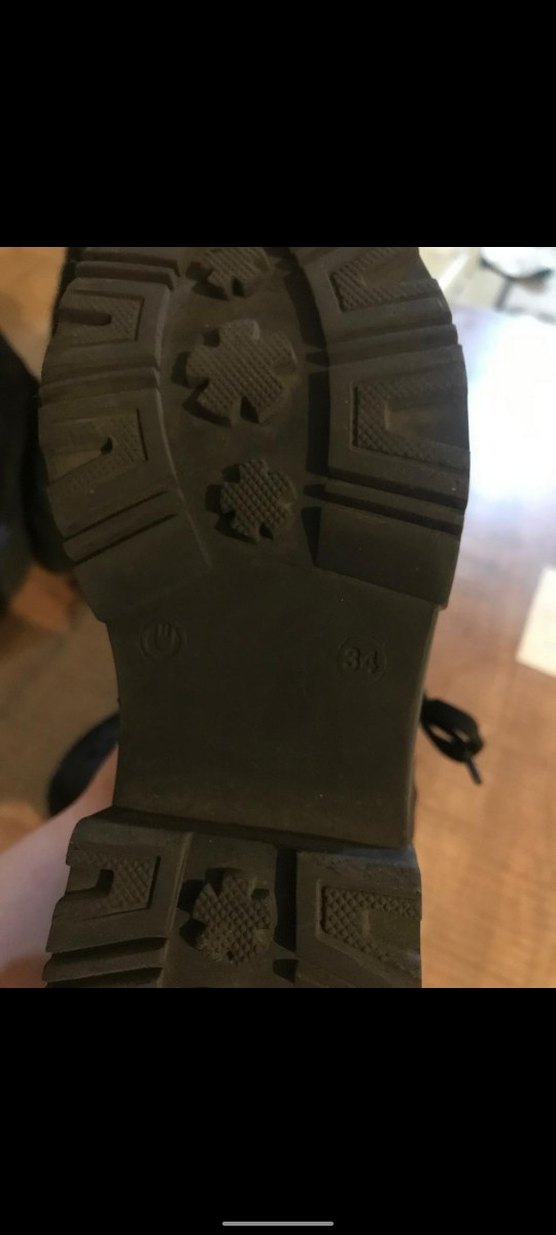 Siyah Taşlı Deri Gotik Botlar - Görsel 4