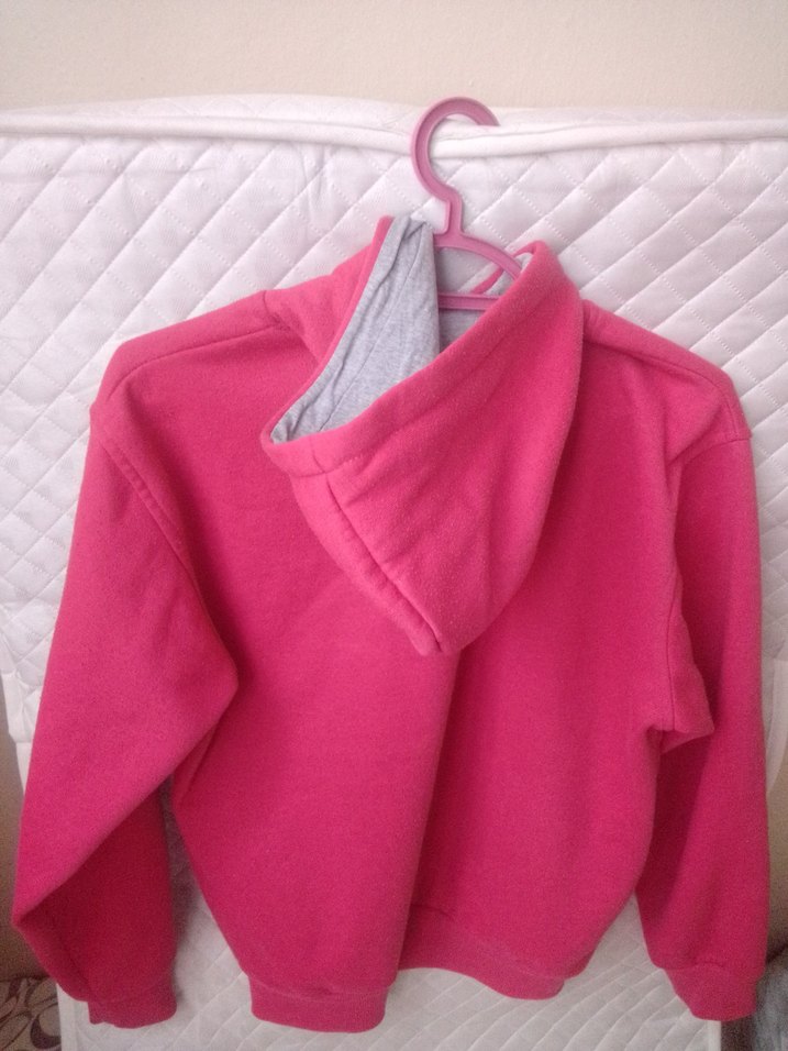 Renkli Baskılı Kapüşonlu Polar Kadın - Görsel 3