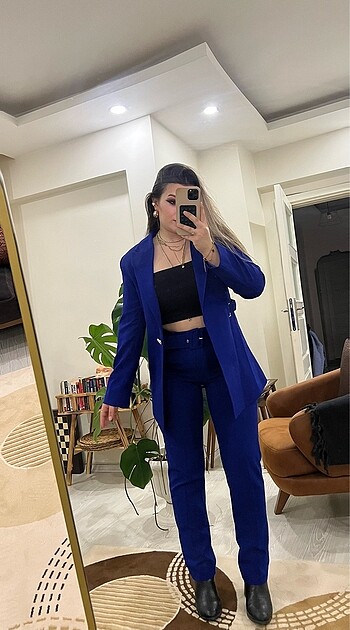 Mavi ceket takım - Görsel 3