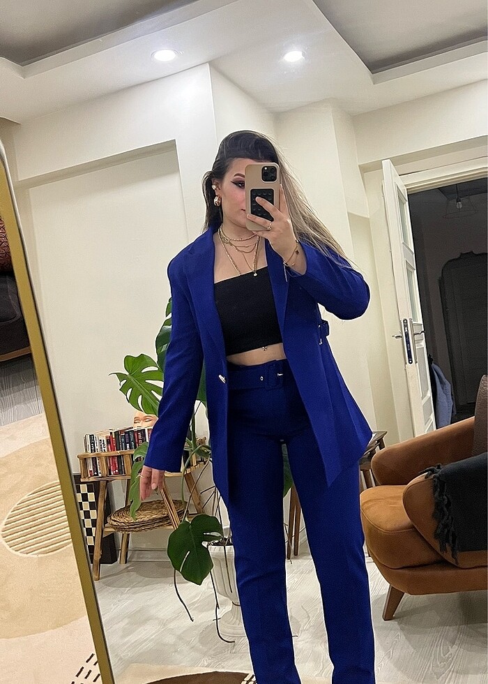 Mavi ceket takım - Görsel 3