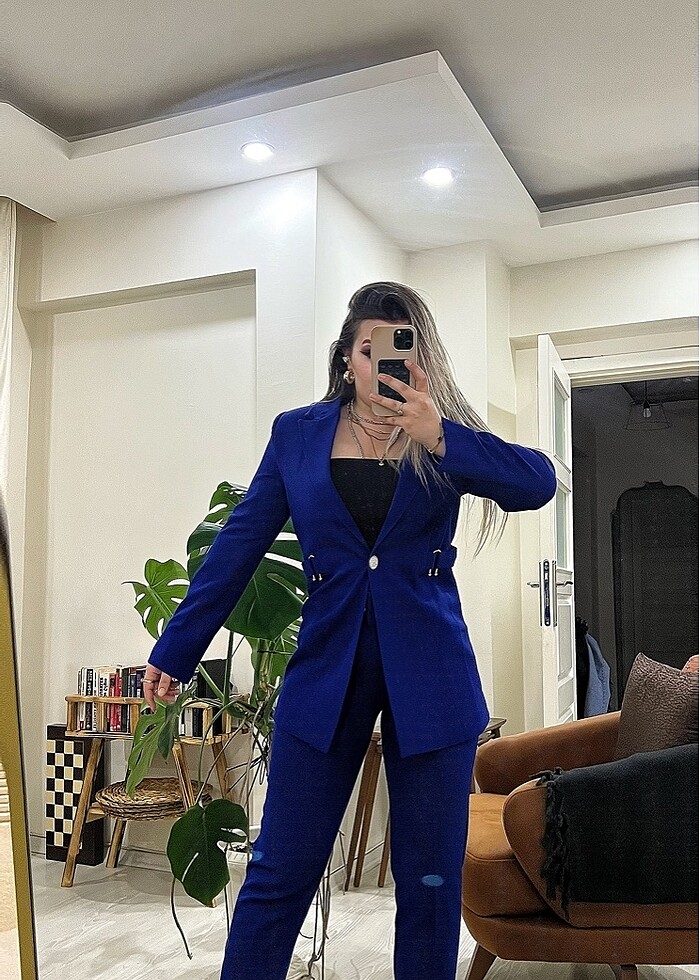 Mavi ceket takım - Görsel 2