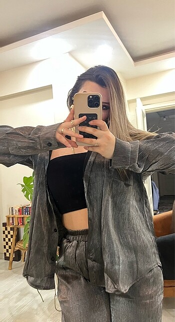 Gri parlak takım - Görsel 3