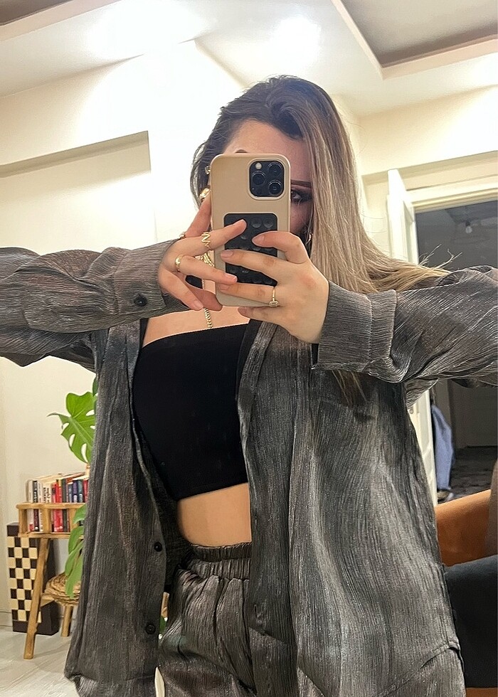 Gri parlak takım - Görsel 3