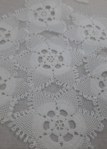 El İşçiliği Beyaz Dantel Motif igne oyası