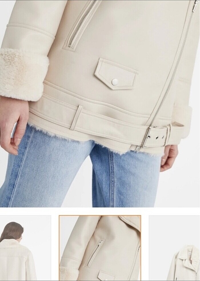 Stradivarius biker mont - Görsel 3