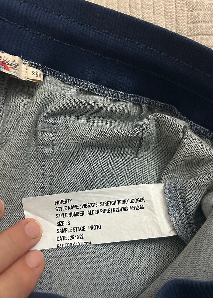 Faherty beli lastikli pantolon - Görsel 4