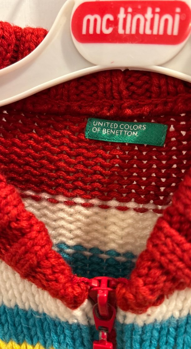 Çok Renkli Erkek Çocuk Örgü Kazak - Görsel 2