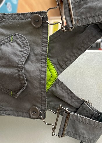 Gri  astarı yeşil  kız çocuğu  tulumu - Görsel 3