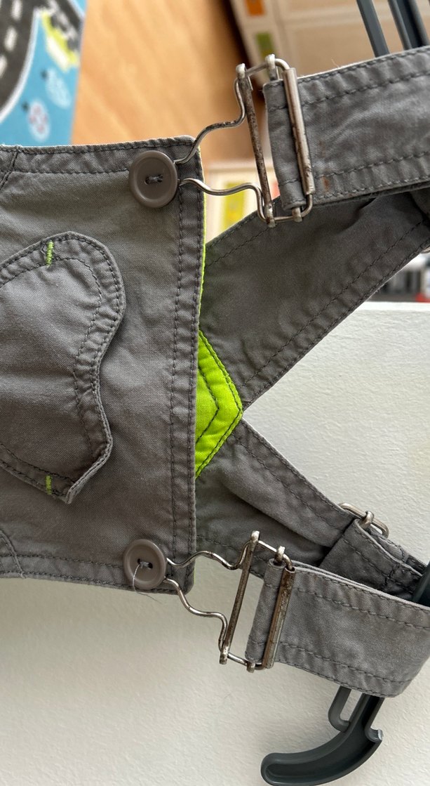 Gri  astarı yeşil  kız çocuğu  tulumu - Görsel 3