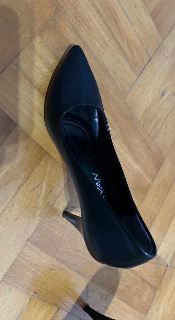 Siyah Bağcıklı Kadın Stiletto Topuklu Ayakkabı - Görsel 3