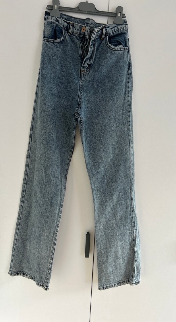 Kadın Gri Mavi Normal Kesim Midi Jean - Görsel 2