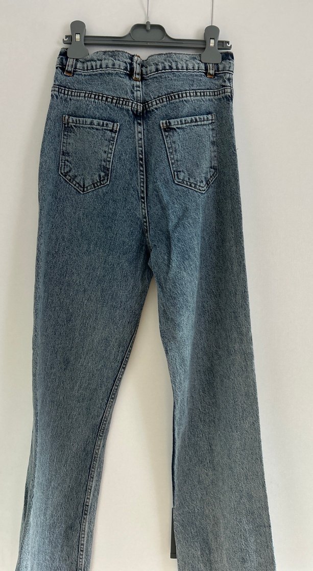 Kadın Gri Mavi Normal Kesim Midi Jean - Görsel 3