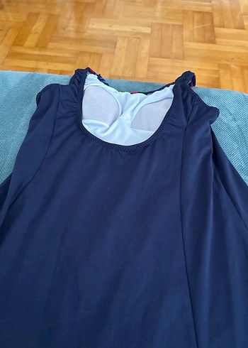 Uzun Kollu Mor Desenli Kadın Mayo - Görsel 2