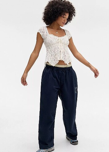 Urban Outfitters TRANSPARAN DANTEL BLUZ 