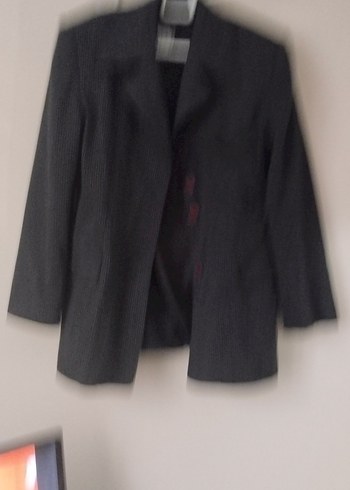 Gri Keten Kadın Blazer Ceket - Görsel 2