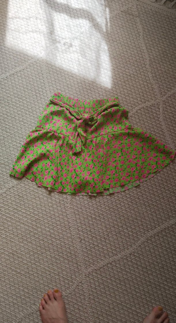 Yeşil Bohem Mini Etek - Görsel 5