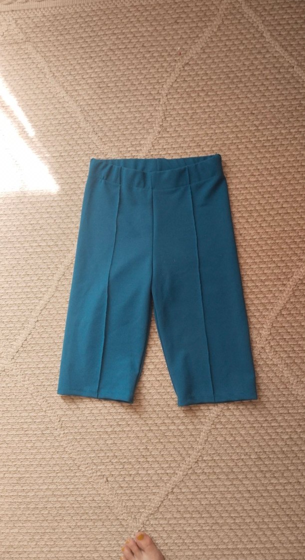 Dar Kesim Koyu Mavi Mini Hamile Şortu - Görsel 3