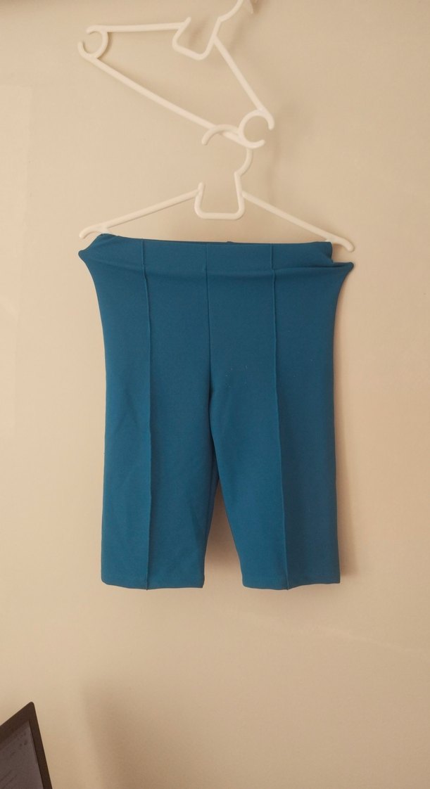 Dar Kesim Koyu Mavi Mini Hamile Şortu - Görsel 2