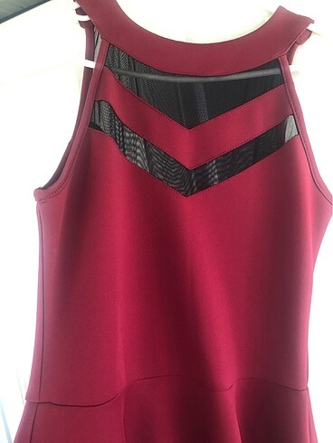 Abiye midi elbise #bordo - Görsel 5