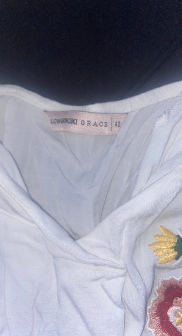 Bohem Desenli Midi önden yırtmaçlı keten  Etek - Görsel 5