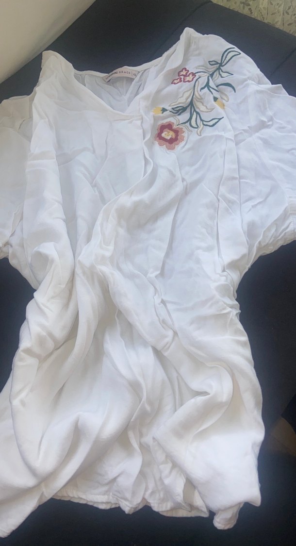 Bohem Desenli Midi önden yırtmaçlı keten  Etek - Görsel 3