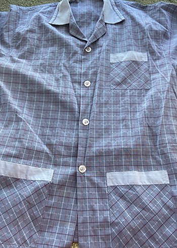 Gri Pamuklu uzun kollu keten gecelik erkek - Görsel 2