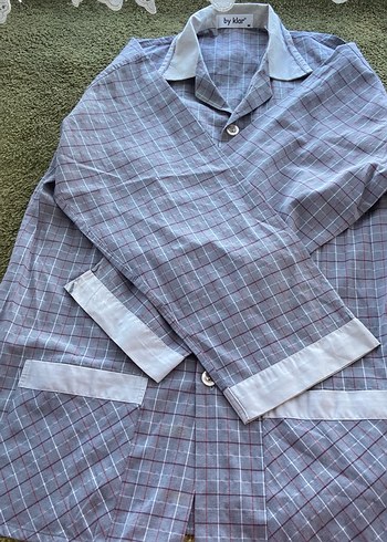 Gri Pamuklu uzun kollu keten gecelik erkek - Görsel 4