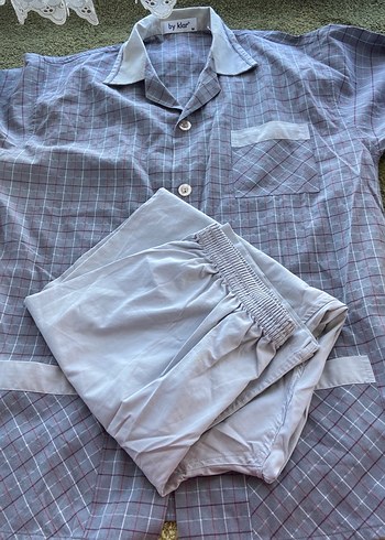 Gri Pamuklu uzun kollu keten gecelik erkek - Görsel 3