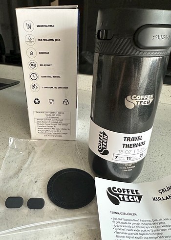 Coffeetech Paslanmaz Çelik Termos 450 ml - Görsel 3