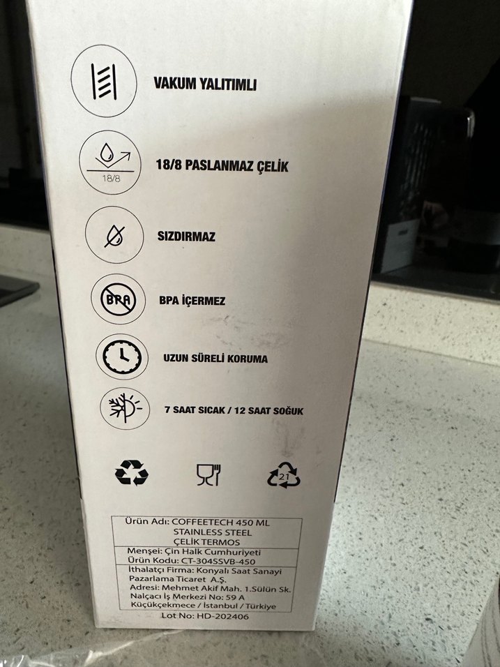 Coffeetech Paslanmaz Çelik Termos 450 ml - Görsel 4