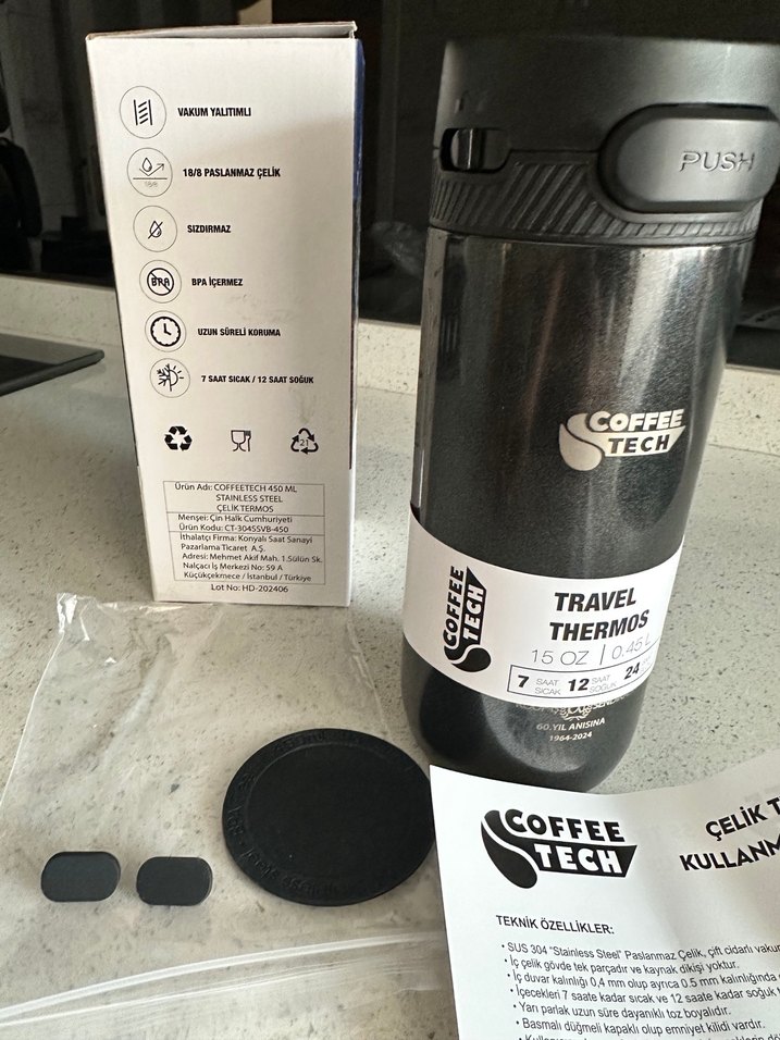 Coffeetech Paslanmaz Çelik Termos 450 ml - Görsel 3