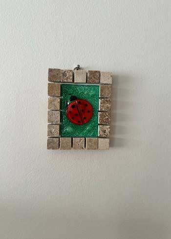 Kırmızı Uğur Böceği Desenli Cam Tablo - Görsel 4