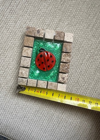 Kırmızı Uğur Böceği Desenli Cam Tablo - Görsel 6