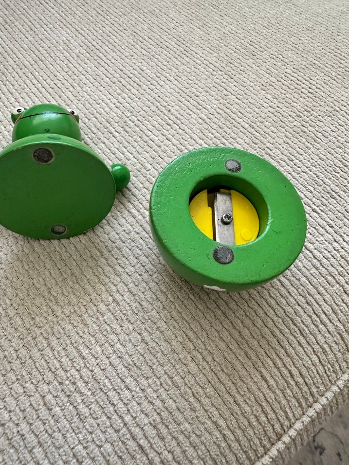 Ahşap Kurbağa Figürlü Kalemtraş - Görsel 3