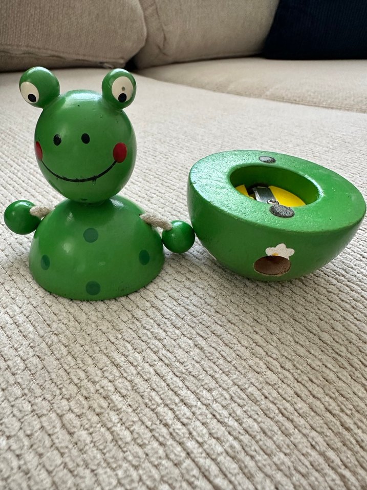 Ahşap Kurbağa Figürlü Kalemtraş - Görsel 4