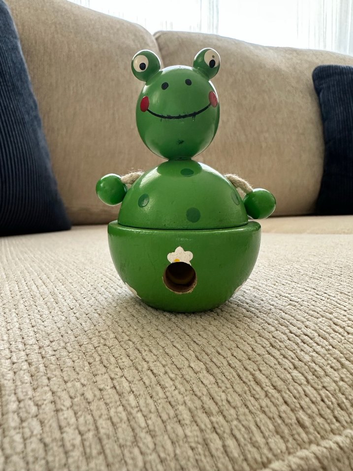 Ahşap Kurbağa Figürlü Kalemtraş - Görsel 5