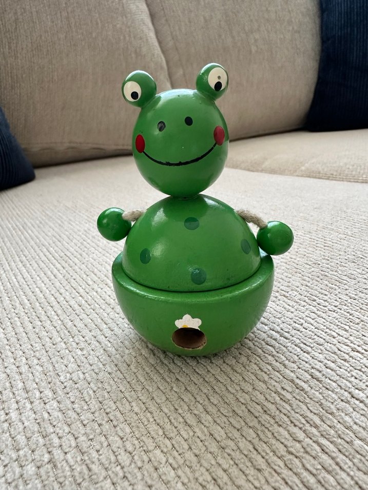 Ahşap Kurbağa Figürlü Kalemtraş - Görsel 2