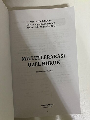  Milletlerarası özel hukuk / Vahit Doğan