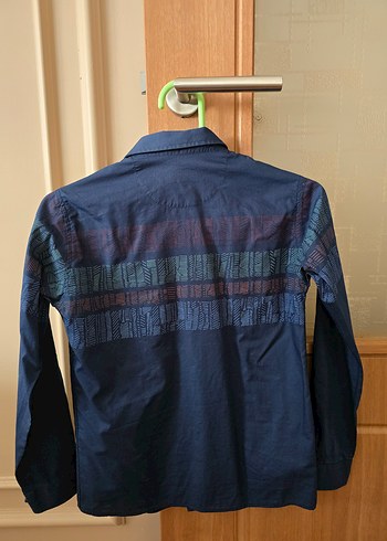 Erkek çocuk Lacivert Batik Desenli Uzun Kollu Gömlek - Görsel 5