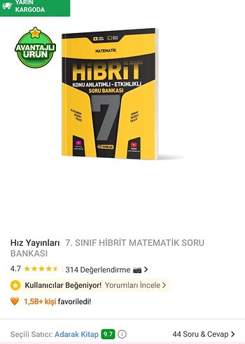 Hibrit Matematik Konu Anlatımlı Soru Bankası - Görsel 2