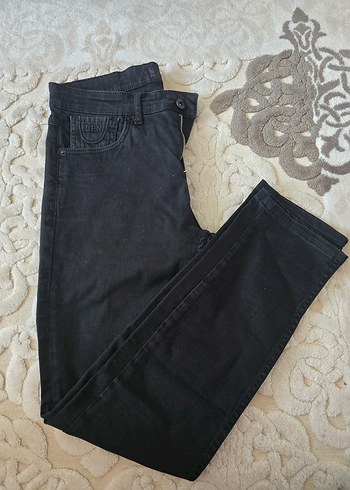 Siyah Fermuarlı Erkek Denim Pantolon - Görsel 2