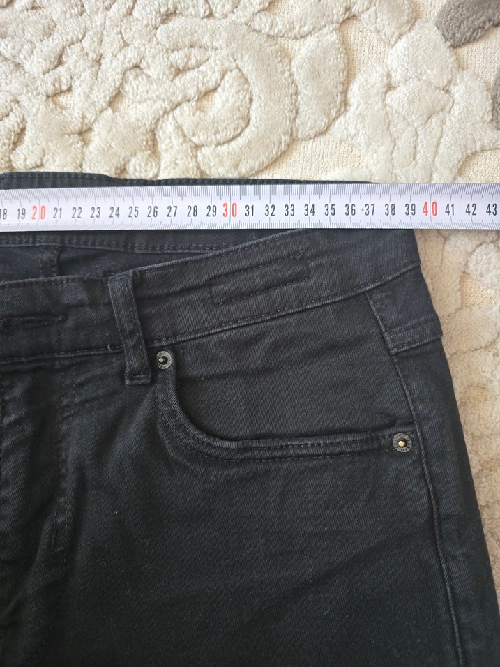 Siyah Fermuarlı Erkek Denim Pantolon - Görsel 5