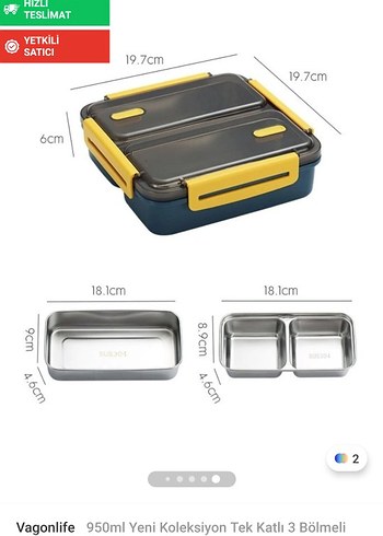 Yeşil Vagonlife Paslanmaz Çelik Yemek Kabı - Görsel 7