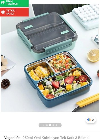 Yeşil Vagonlife Paslanmaz Çelik Yemek Kabı - Görsel 6