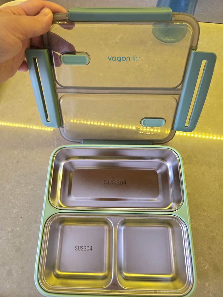 Yeşil Vagonlife Paslanmaz Çelik Yemek Kabı - Görsel 2