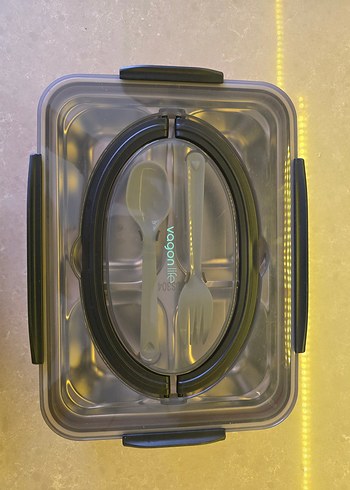 Vagonlife Kırmızı Saklama Kabı ve Çatal Kaşık Seti - Görsel 2