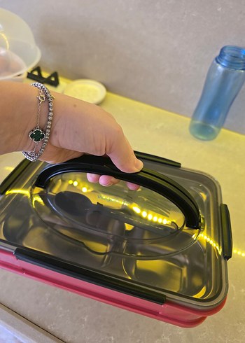 Vagonlife Kırmızı Saklama Kabı ve Çatal Kaşık Seti - Görsel 6