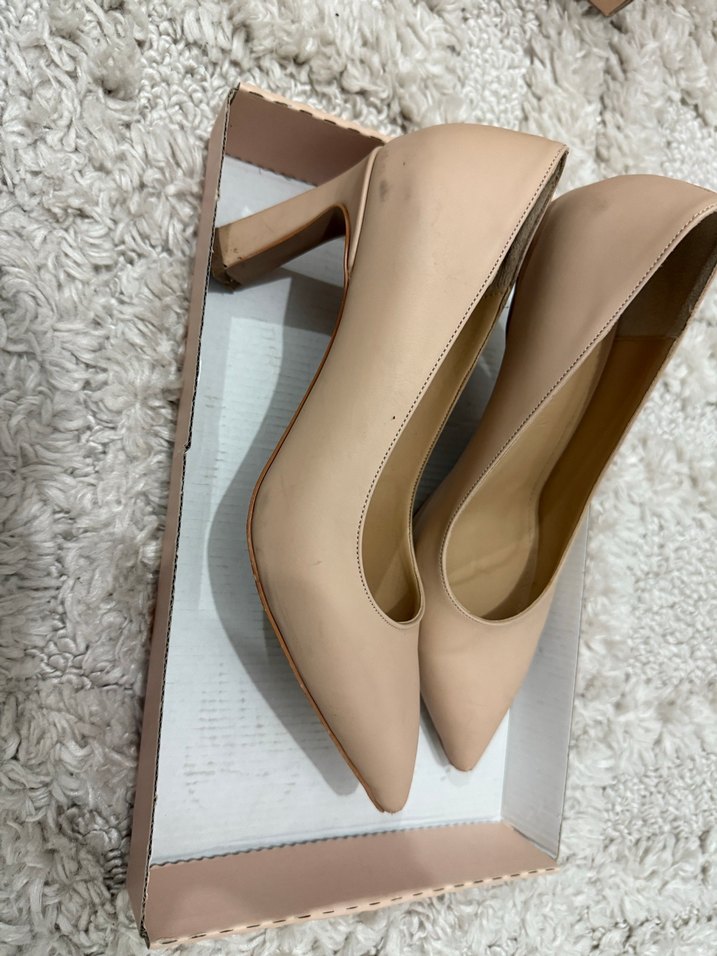 Marjin Bej Stiletto İnce Topuklu Kadın Ayakkabı - Görsel 2