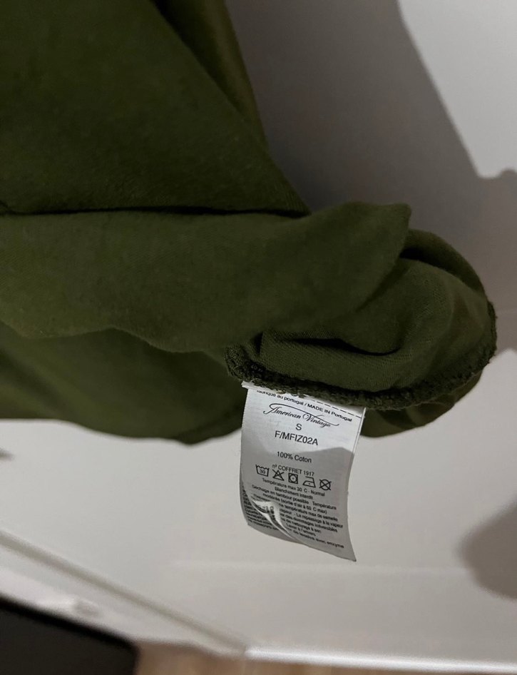 American Vintage Yeşil Erkek Tişört - Görsel 5